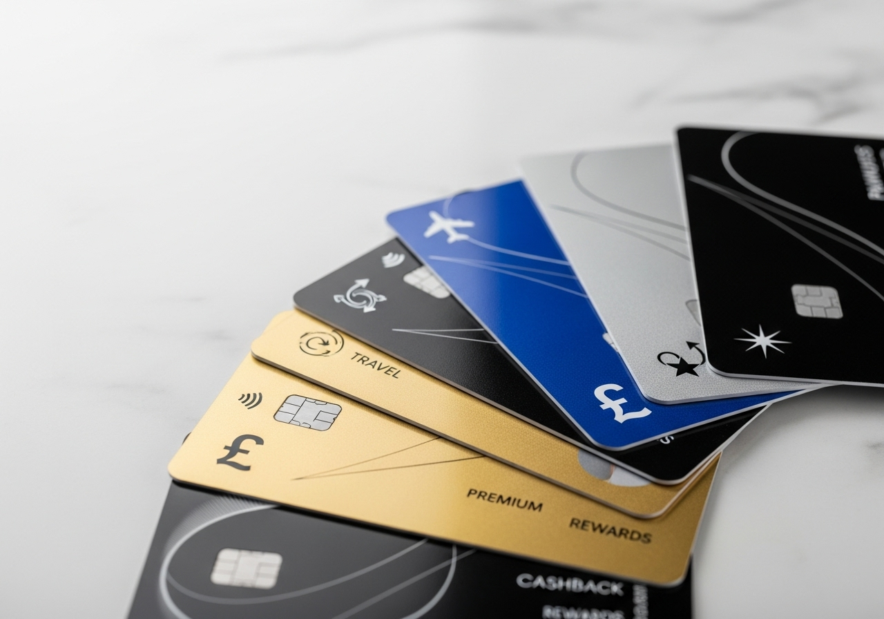 Best credit cards UK comparison guide featuring premium cards with rewards and cashback benefits